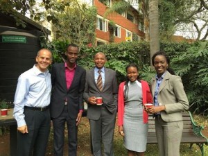 Jeremy Lustman (left) with East African lawyers. Photo: Eliana Rudee