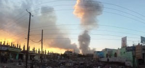 A 2015 air strike in Yemen. Photo: Wikipedia.