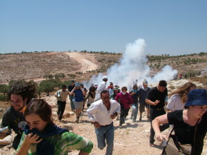 A 2005 protest at Bil'in. Photo: Wikipedia.