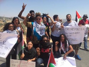 A Black Lives Matter delegation in the Samarian village of Bilin. Photo: Facebook post @BlackLivesMatter.