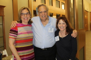 Left to right: Lillian Pinkus, President of AIPAC, Ken Glaser, Chair of Temple Shalom's Israel Connection Committee, Anita Weinstein Warner, Administrative Assistant to Ken Glaser. Photo: Temple Shalom. 