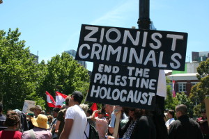 A protest in Melbourne against the war in Gaza in 2009.