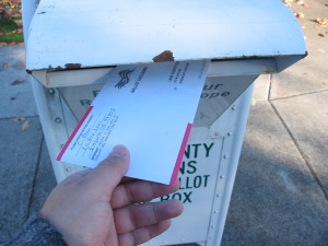 Casting one's vote by mail. Photo: Wikipedia.