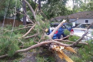Damage in Florida caused by Hurricane Hermine. Photo: Gofundme.com.
