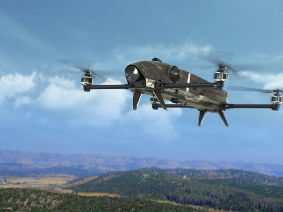 One of the newly purchased drones assisting the IDF in monitoring the Syrian border. Photo: IDF.