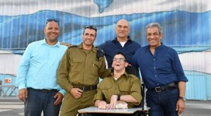 Shai Levy with IDF officers.