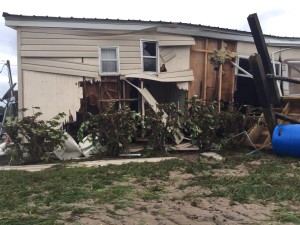 House damage caused by Hurricane Hermine. Photo: Twitter.