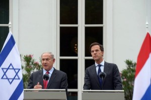Israel's Prime Minister Benjamin Netanyahu and Dutch Prime Minister Mark Rutte. Photo: Amos Ben Gershom/GPO. 