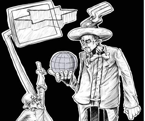 A cartoon that appeared in the official Palestinian Authority daily. Photo: PMW.