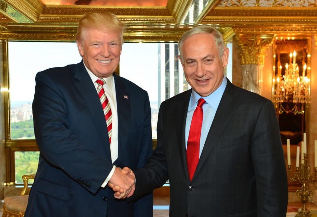 US President-elect Donald Trump with Israeli Prime Minister Benjamin Netanyahu in New York in September. Photo: Facebook.