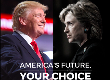 Presidential candidates Donald Trump and Hillary Clinton in Trump ad. Photo: Donald Trump Twitter.
