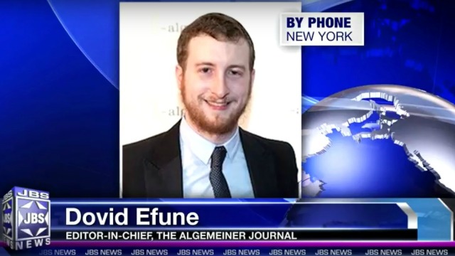 Algemeiner editor-in-chief Dovid Efune. Photo: Screenshot.