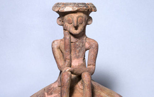The Bronze Age figurine unearthed by archaeologists and Israeli high school students. Photo: Clara Amit.