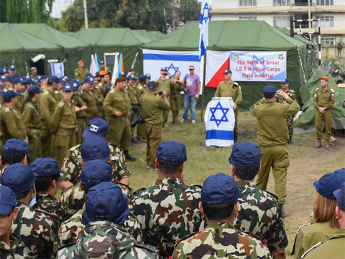 An IDF field hospital in Nepal following that country's earthquake in 2015. Photo: IDF.