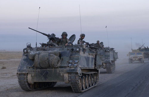 American-made M113 armored personnel carriers (pictured here) are being used by Hezbollah Photo: Staff Sgt. Shane A. Cuomo, U.S. Air Force.