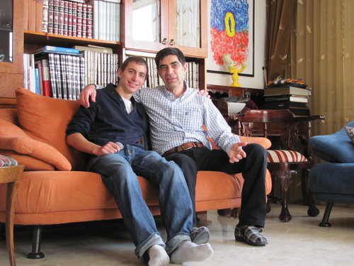 The late Lt. Hadar Goldin (left) with his father, Simcha. Goldin was killed in Gaza during Operation Protective Edge in 2014, and his body remains with the Hamas terror group. Photo: Courtesy.