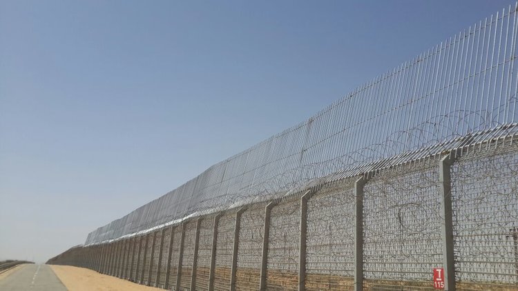 Israel raised its electronic border fence at the Israel-Egyptian border by 10 feet to continue to deter illegal immigration. Photo: Israeli Ministry of Defense Fence Administration.