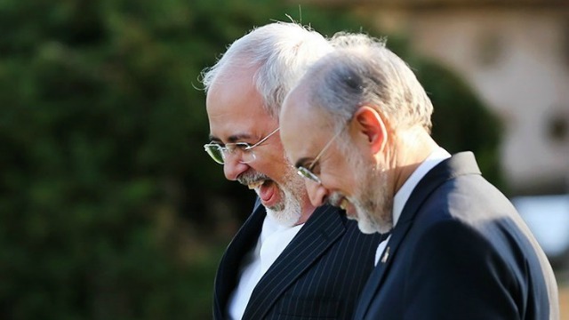 Iranian FM Mohammad Javad Zarif and AEOI chief Ali Akbar Salehi. Photo: Siamak Ebrahimi via Wikimedia Commons.
