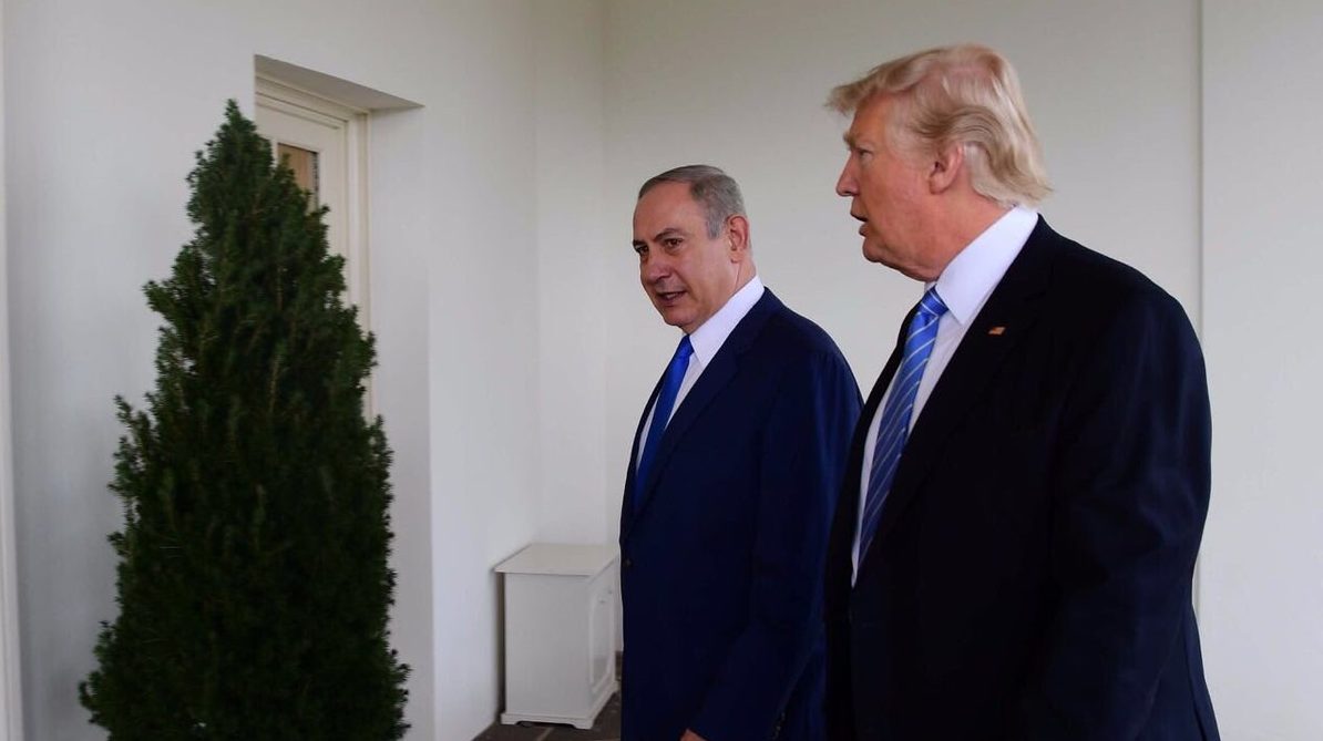 Israeli Prime Minister Benjamin Netanyahu and US President Donald Trump at the White House on Feb. 16, 2017. Photo: Twitter/Netanyahu.