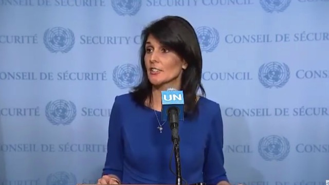 US Ambassador to the UN Nikki Haley. Photo: Screenshot.