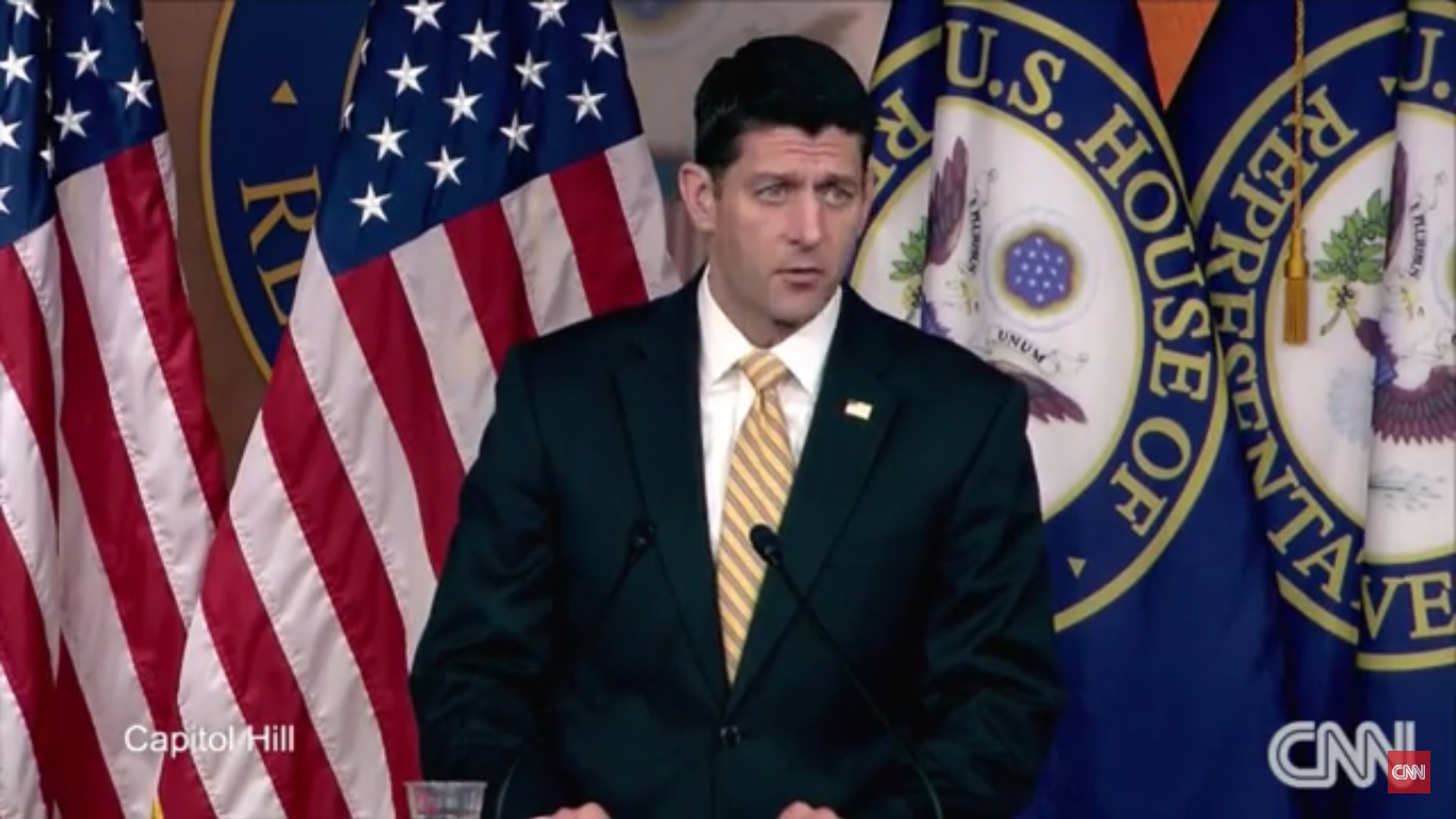 House Speaker Paul Ryan. Photo: Screenshot.