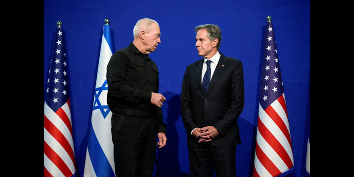 Yoav Gallant and Anthony Blinken in Washington